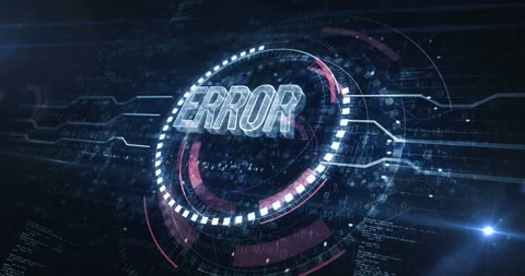 Error warning symbol digital concept loop Stock Footage 323643204