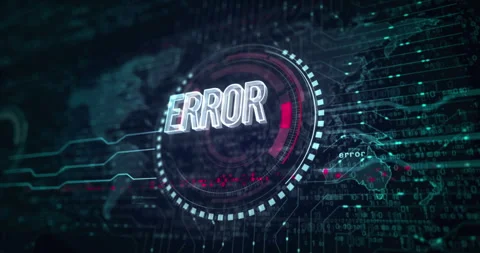 Error warning symbol loop digital concept Stock Footage 323642188