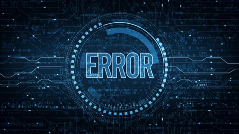Error warning symbol loop digital concept Stock Footage 323643517
