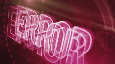 Error warning symbol loop digital concept Stock Footage 323710934
