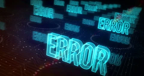 Error warning symbols loop cyber concept Stock Footage 323642388