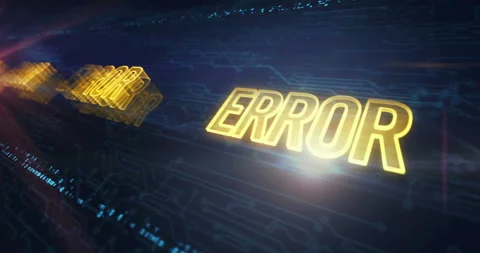 Error warning symbols loop cyber loop concept Stock Footage 323710027