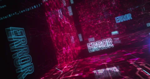 Error warning symbols loop cyber concept Stock Footage 323710425