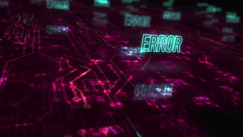 Error warning symbols loop cyber concept Stock Footage 323710864