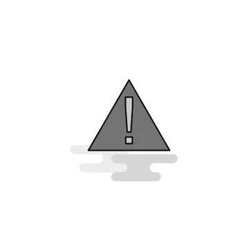 Error Web Icon. Flat Line Filled Gray Icon Vector Stock Illustration