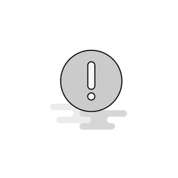 Error Web Icon. Flat Line Filled Gray Icon Vector Stock Illustration