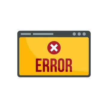 Error web page icon flat isolated Illustrazione stock