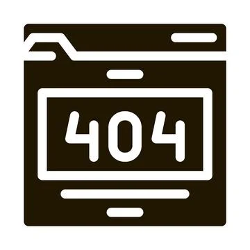 Error web site page icon Vector Glyph Illustration Stock Illustration