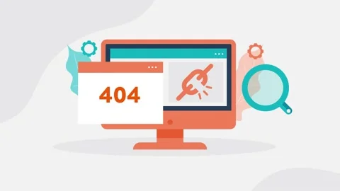 Error website 404  animation. Stock Footage 197399317