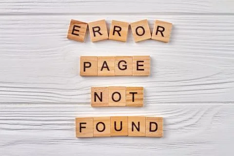 Error on website page. Stock-Fotos