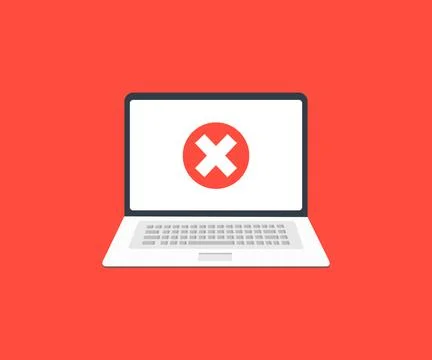 Error window, exit button, no, cancel, vector design and illustration. Stock Illustration