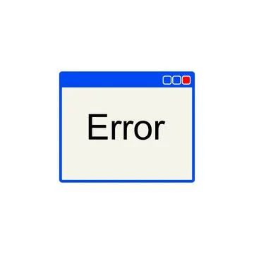 Error Window interface. windows browser page Illustrazione stock