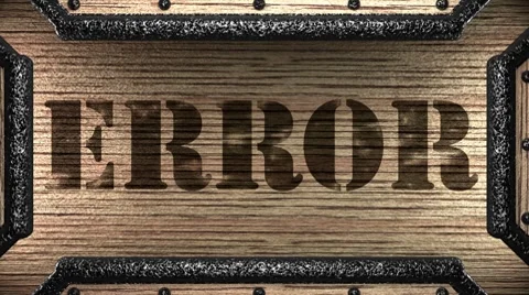 Error on wooden stamp Stock Footage 8765703