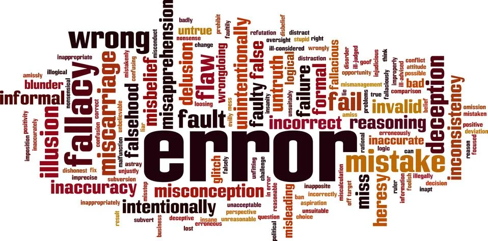 Error word cloud Stock Illustration