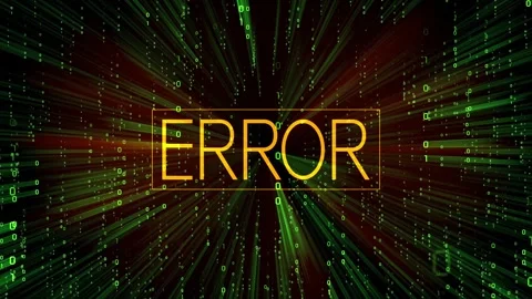 Error word with matrix style binary code in background Stock Footage 314199996
