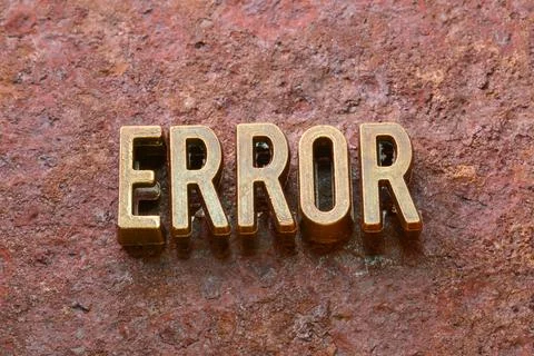 Error word rust Stock-Fotos