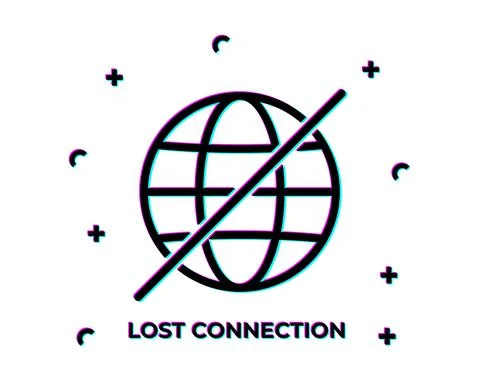 Error, wrong, incorrect, disconnect, bad antenna, not available, no signal st Stockillustratie