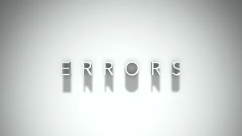 Errors 3D title animation with shadows on a white background Stock-Footage 296518698