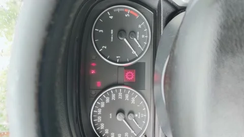 Errors on the car dashboard. vertical video Stock Footage 199245678