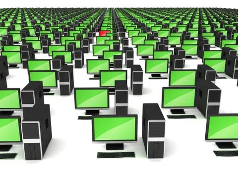 Errors in the corporate computer network 스톡 일러스트