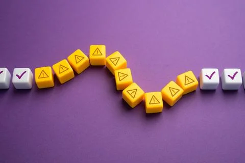 Errors in the program code. A series of malfunction warnings. An unknown is.. Stockfoto's