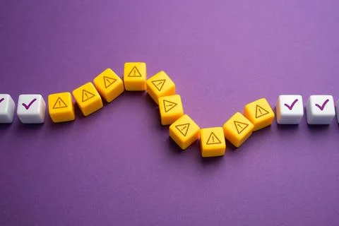 Errors in the program code. A series of malfunction warnings. An unknown i... Foto stock