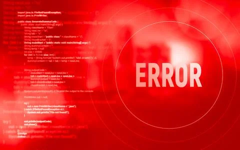 Errors in the protection of the Internet network. Stock Illustration