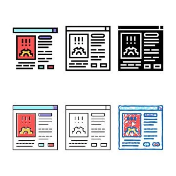 Errors report color pack icon vector Stock Illustration