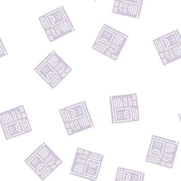 Errors report glyph seamless pattern Stock Illustration