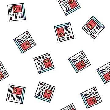 Errors report vector seamless pattern Stock Illustration