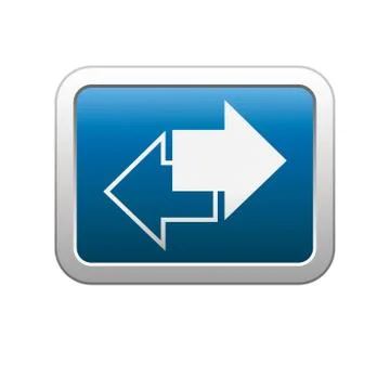 Errows icon on blue with silver rectangle イラスト素材