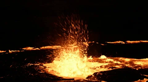 Erta Ale, Erta Ale is an active volcano in the Danakil Depression in north easte Stock Footage 48633329