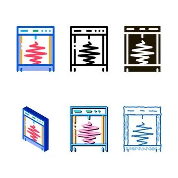 Ertnquake action concepts icon vector outline 库存插图