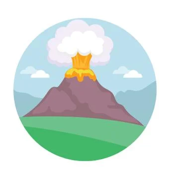 Erupt Vector Icon Stock Illustration