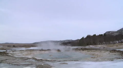 Erupting Geyser Stock Footage 1106521