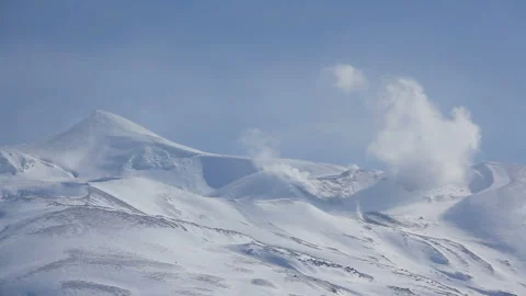 Erupting Tokachidake Stock Footage 324964923