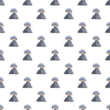 Erupting volcanoes pattern showing nature disaster concept 스톡 일러스트