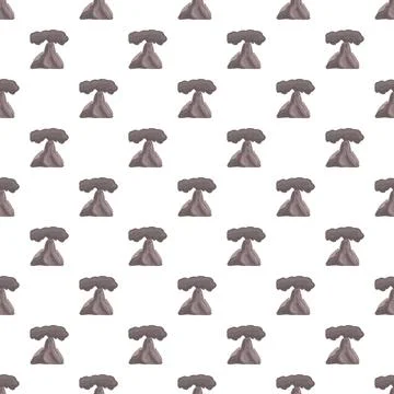 Erupting volcanoes repeating seamlessly creating a pattern 库存插图
