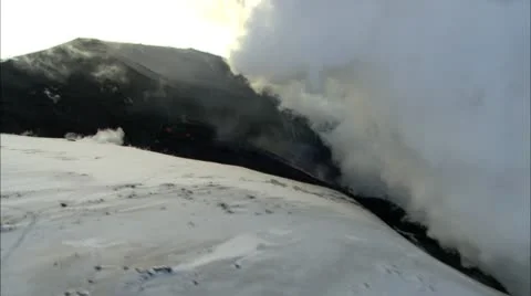Eruption Aerial 1 Stock Footage
