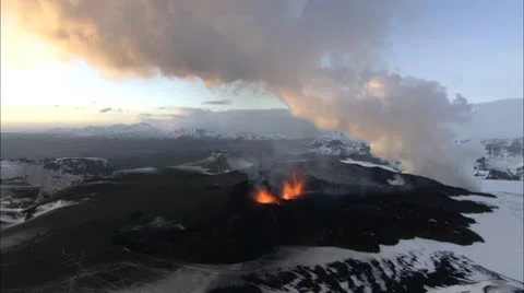 Eruption Aerial 3 Stock Footage