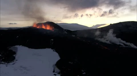 Eruption Aerial 5 Stock Footage 8928907