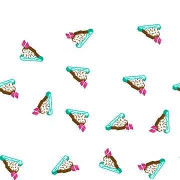 Eruption disaster isometric icon seamless pattern Stock Illustration