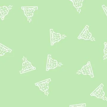 Eruption disaster line vector seamless pattern 스톡 일러스트