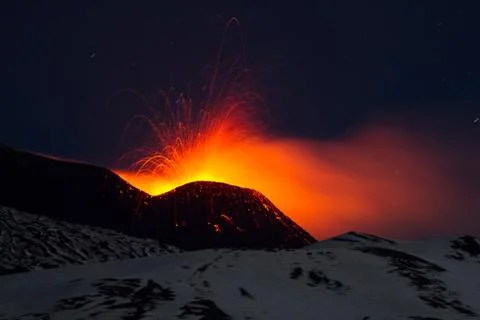 Eruption etna Stock Photos