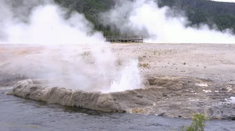 Eruption of Geyser Stock Footage 11413396