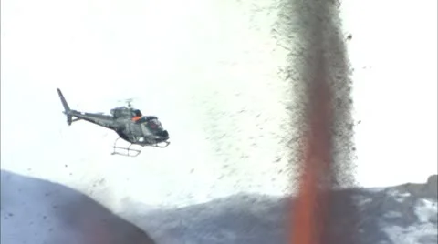 Eruption heli 2 Stock Footage 8928808
