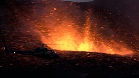 Eruption Heli 3 Stock Footage 8928852