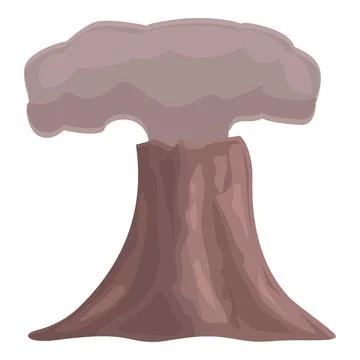 Eruption icon cartoon vector. Volcanic lava Stock Illustration