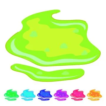 Eruption lava puddle vector cartoon graphic イラスト素材