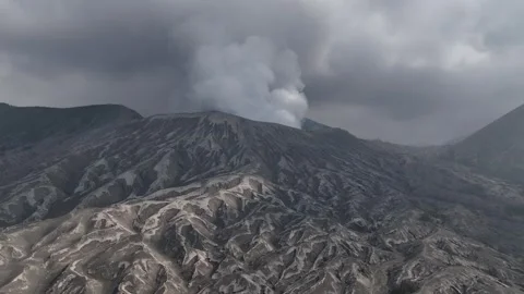 Eruption of Mount Bromo, Stock Footage 262074792